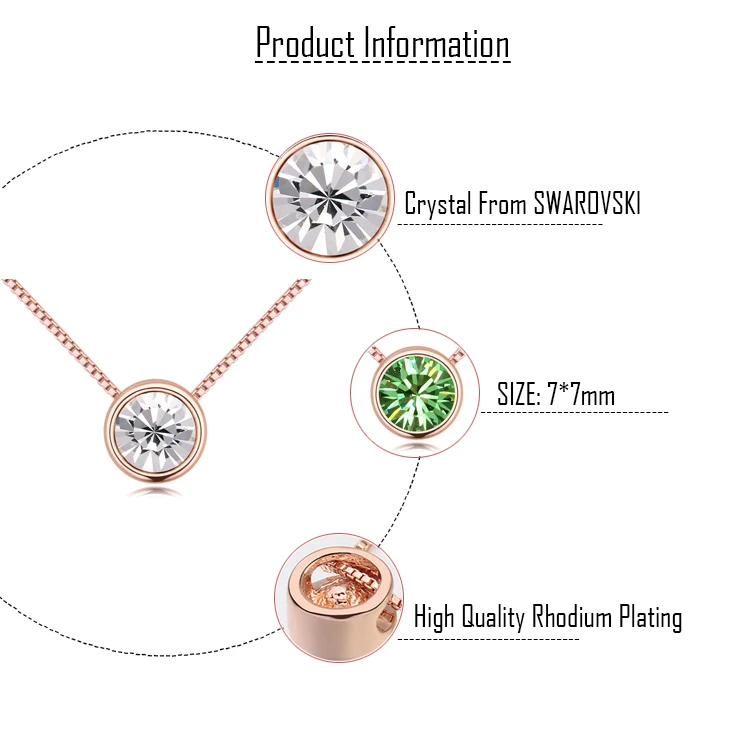 Malanda модный бренд круговой кулон круглый кристалл от Swarovski заявление Ожерелья для