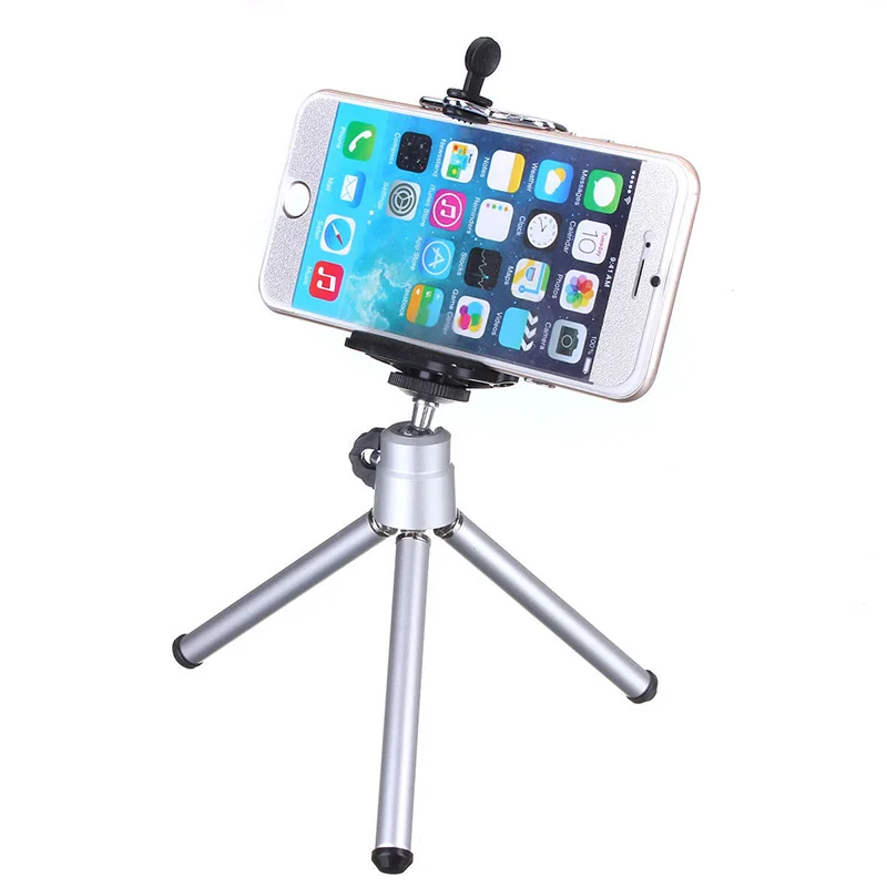 

Universal Portable Rotatable Mini Tripod Stand Holder Bracket Clip Mount Adapter Self-Time For iPhone Huawei Xiaomi Camera