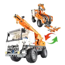 Remote Building Block Car Armed Remote Control Building large crane remote car Cool Poison Modeling Car Toys for Children gift