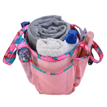 

Portable Mesh Shower Caddy with Multi Storage Pockets Fast Dry Hanging Bath Toiletry Bag DC120