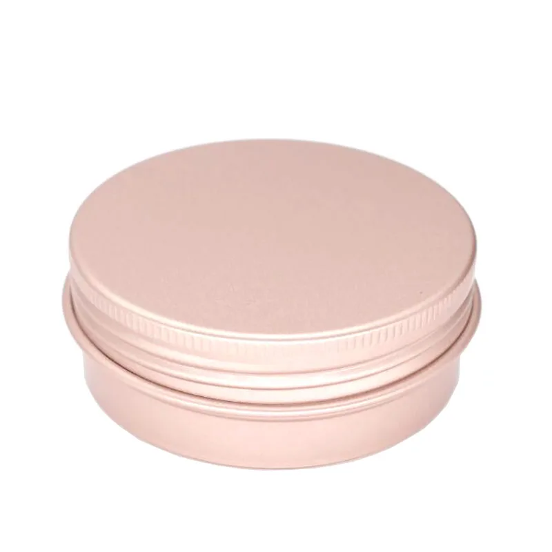 20 pcs 5g 15g 20g 30g 50g 60g عبوة كريم ألومنيوم وعاء مسمار الفن ماكياج الشفاه لمعان فارغة معدنية التجميل حاويات قصديرية الأسود