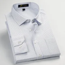 MACROSEA мужские полосатые официальные рубашки мужские деловые рубашки классического дизайна размера плюс с длинным рукавом не железные рубашки