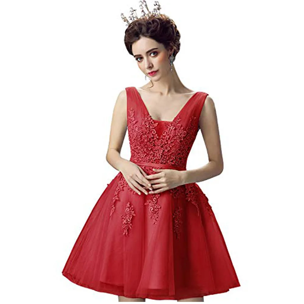 red and silver cocktail dresses