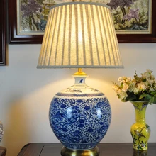 Книги по искусству китайский фарфор керамический светильник Настольный спальня гостиная Свадебные настольная лампа Цзиндэчжэнь прикроватная лампа настольная