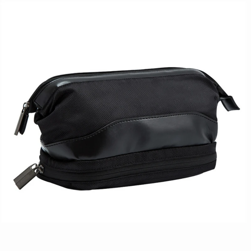 

Travel Toiletry Bags Fashion Wash Zipper Closure Double Compartments Makeup Shaving Grooming Bag for Men and Women Gym Sports