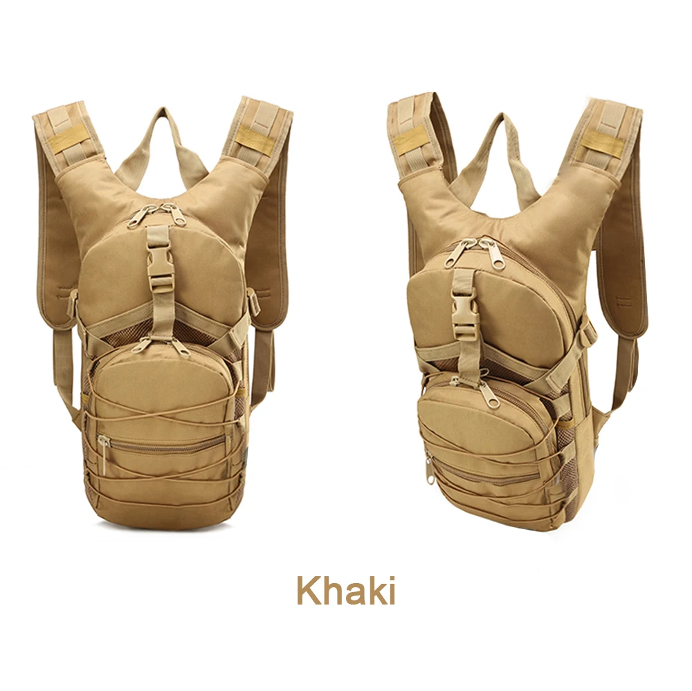 Khaki Новая сумка для воды, рюкзаки для мужчин, военные, тактические, дышащие, гидратация, спортивные, водонепроницаемые, марафон, для бега, жилет, треккинг, рюкзак D20 - Color: Khaki