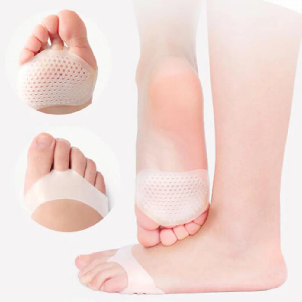 

2pcs Metatarsal Pads Foot Care Tool Silica Gel Toe Separator Stretchers Alignment Pain Relief Foot Pads Forefeet Silicone Socks