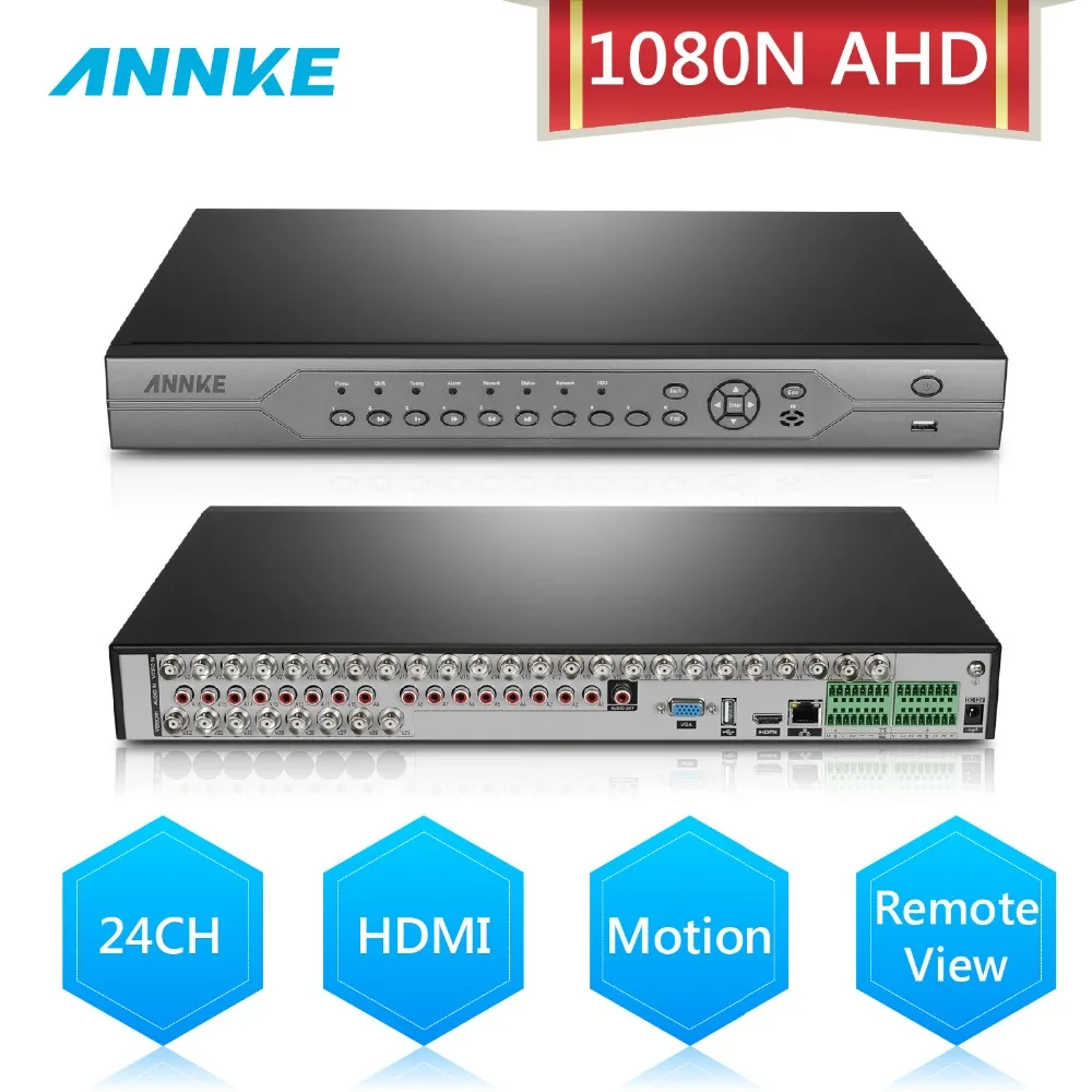 ANNKE 24CH 1080N AHD CVBS IP 3IN1 HDMI DVR 720 P цифрового видео Регистраторы HVR NVR Поддержка удаленного доступа P2P H.264 ONVIF