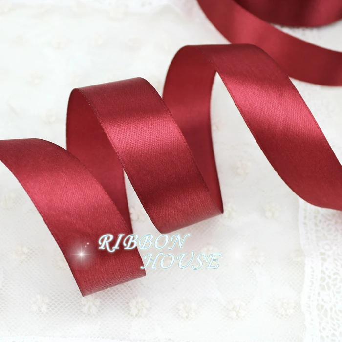 25 ярдов/рулон) "(25 мм) односторонняя Свадебная атласная лента украшение подарок рождественские ленты