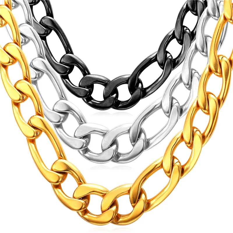Figaro Chain Necklaces Stainless Steel 