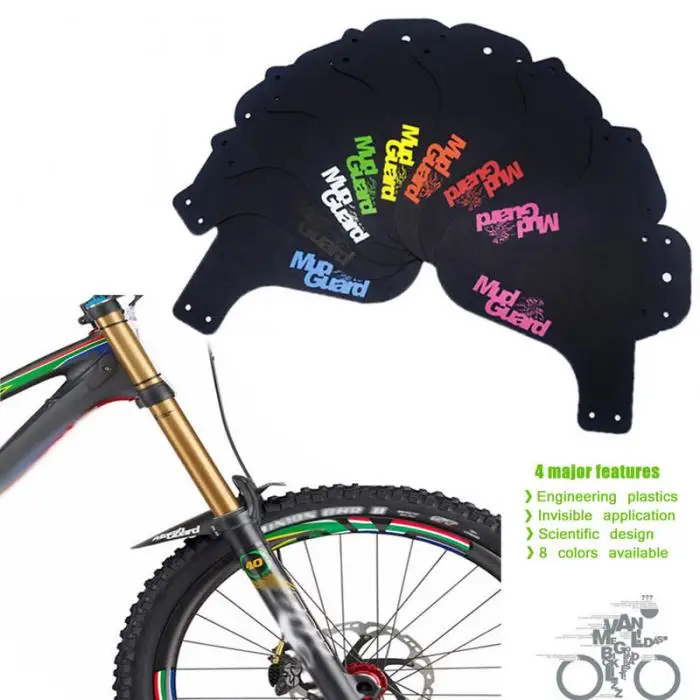 1.2mm Bike Front Fender Bicycle Mountain Road Cycling Flectional Mudguard Set&T8