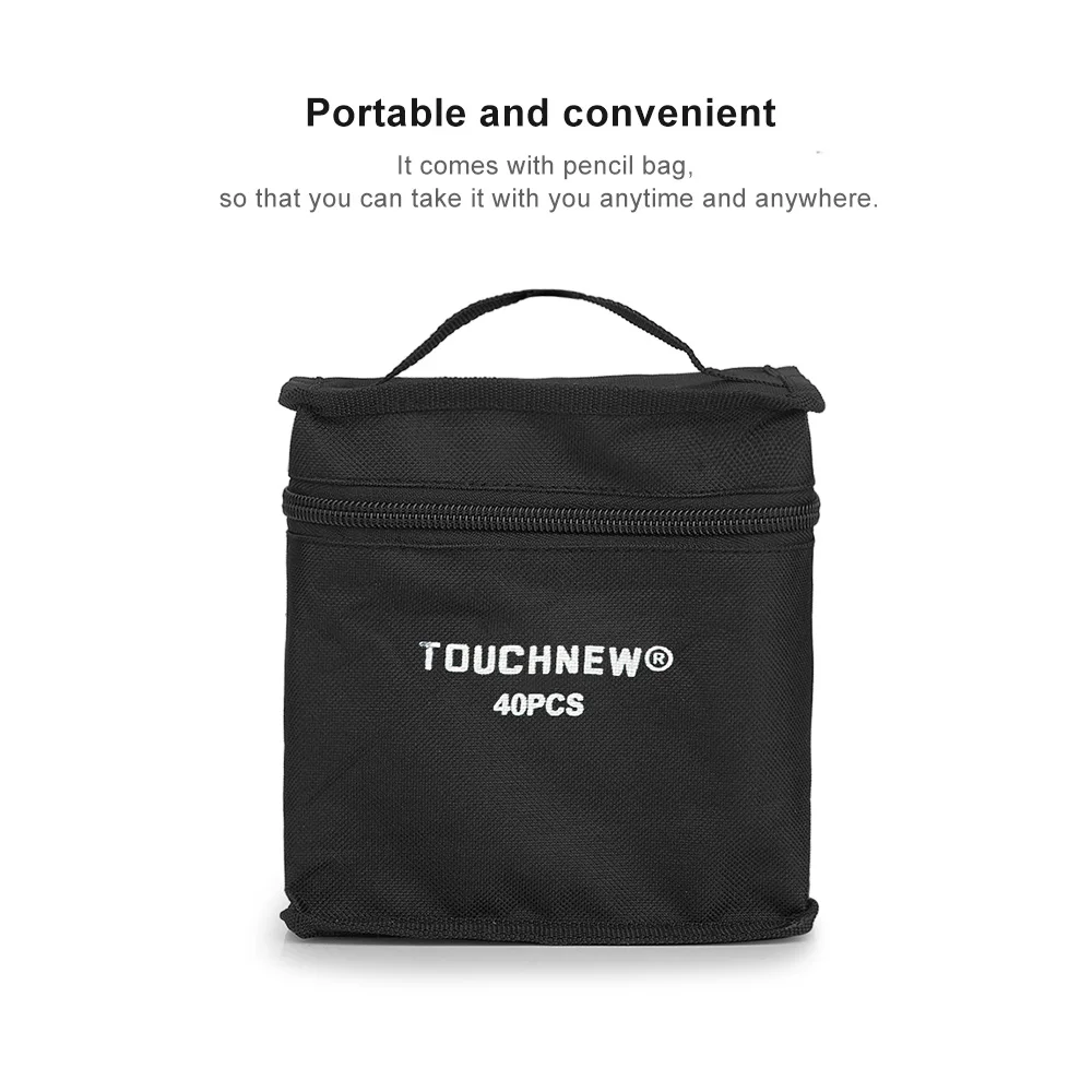 TOUCHNEW 40 цветов набор маркеров Двойные наконечники скетч маркеры на спиртовой