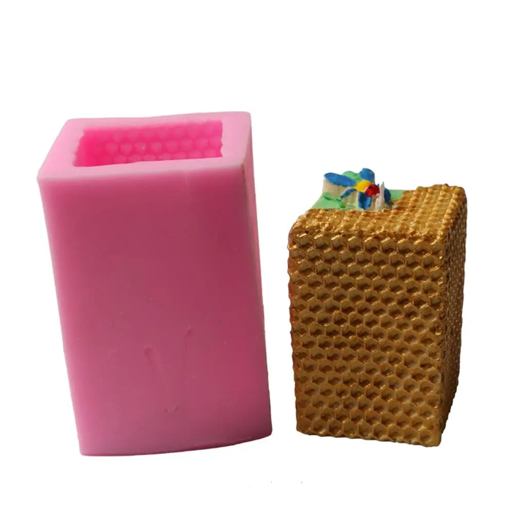 2018 DIY Форма пчелиного гнезда силиконовая форма 3d квадратная свеча помадка для