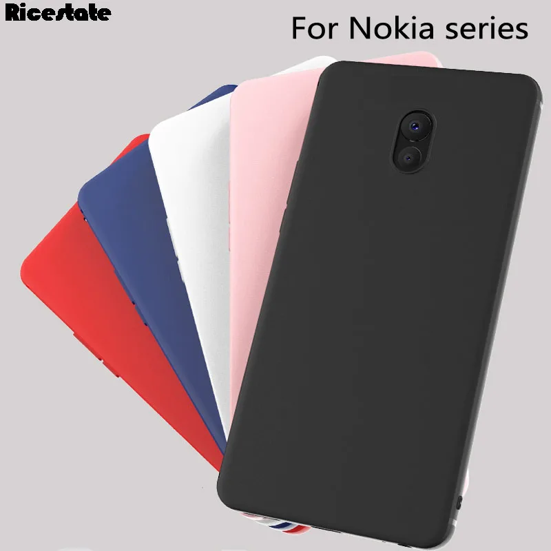 Матовый чехол Ricestate для Nokia 3 5 6 7 8, чехол Nokia 2,1 3,1 5,1 6,1 Plus, Матовая силиконовая задняя крышка для Nokia X5 X6, мягкий чехол