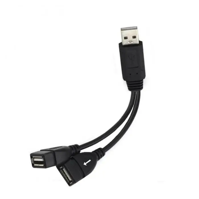 Адаптер usb-кабель 2,0 1 Мужской до 2 двойной женский Джек Y Splitter прочный мощность шнур новое поступление