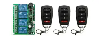 

DC12V 4CH RF Wireless Remote Control System teleswitch 3* transmitter & receiver universal gate remote control & radio receiver