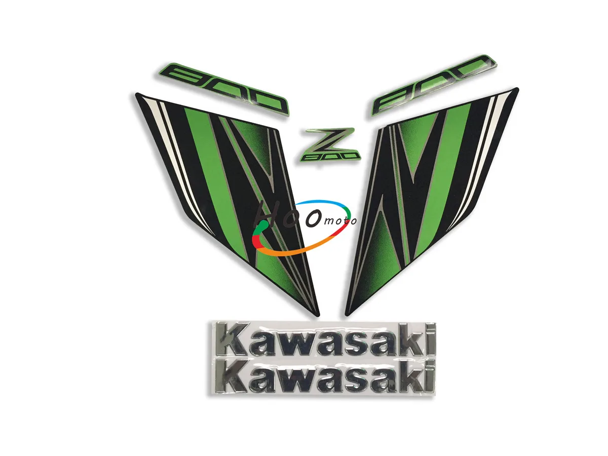 Наклейки Полный Графика комплект мотоцикла весь автомобиль 3 м Dec наклейки обтекатель для Kawasaki Z800 2013 - Цвет: Z800 2013 green