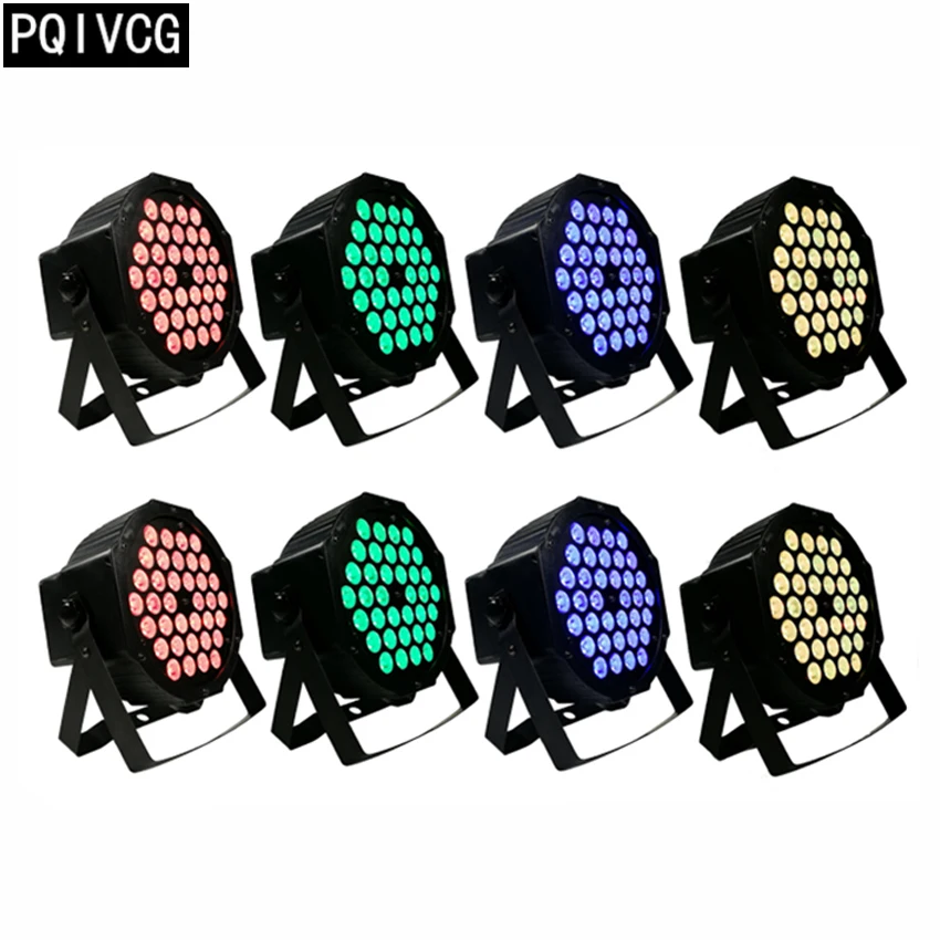 

8pcs/36x3w led par light rgb 3in1 dmx flat par light par led lights profession disco dj equipment