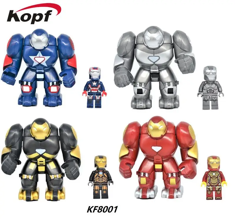 

Super Heroes Big Size Hulk Buster Iron Man Ultron Tony Stark War Machine Bricks Set Model Building Blocks Kids Gift Toys KF8001