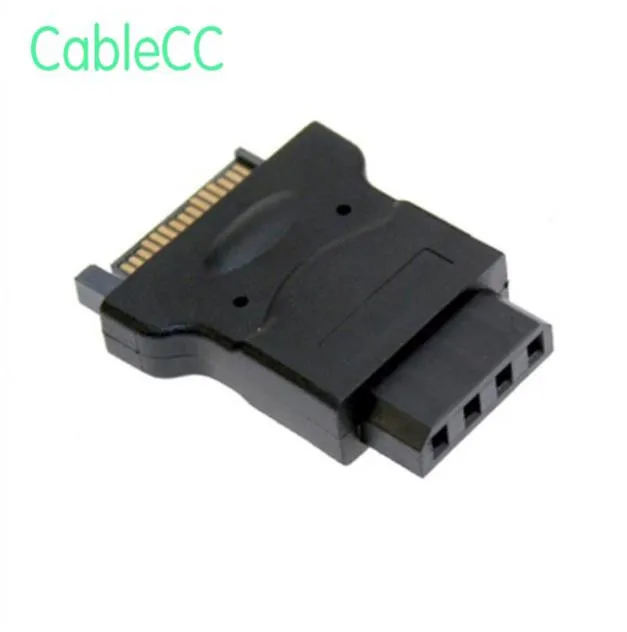 

15Pin SATA Male Power Cable to Molex 4-pin IDE Hard Disk Drive Power Adapter
