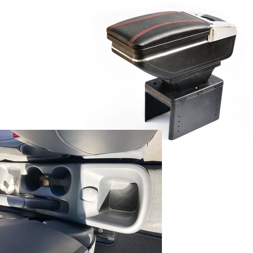 Armrest Box Car Center Storage Box With Cup Holder Ashtray Arm Rest