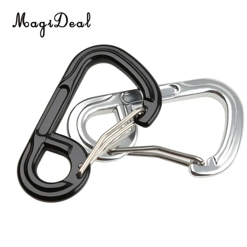 MagiDeal Portable Mini D-Shape Climbing Carabiner Buckle Snap Spring Clip Hook Key Chain for Outdoor Hiking Camping Supplies