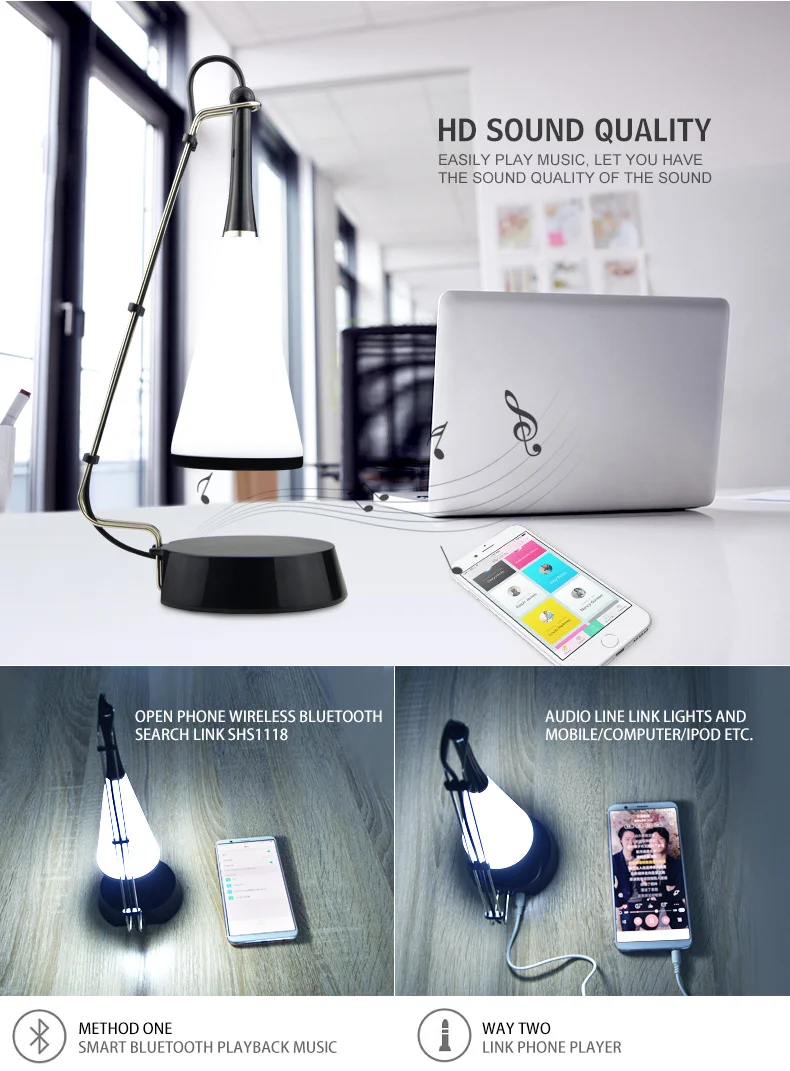 Диммируемый светодиодный светильник для шкафа прикроватный музыкальный динамик bluetooth настольная лампа портативная перезаряжаемая Спальня украшение дома Tischlampe