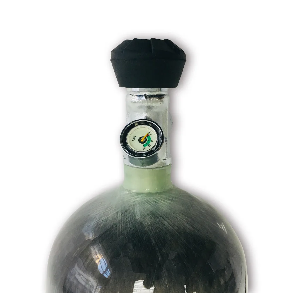 AC16831 модный 6.8л 300 бар 4500Psi мини-резервуар для дайвинга композитный баллон для дайвинга бак из углеродного волокна с клапаном прямая поставка