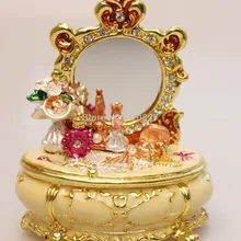 Винтажные сокровища комод безделушка коробка в туалетный столик в форме Keepsake коробка ретро старинные ремесла Подарки для женщин