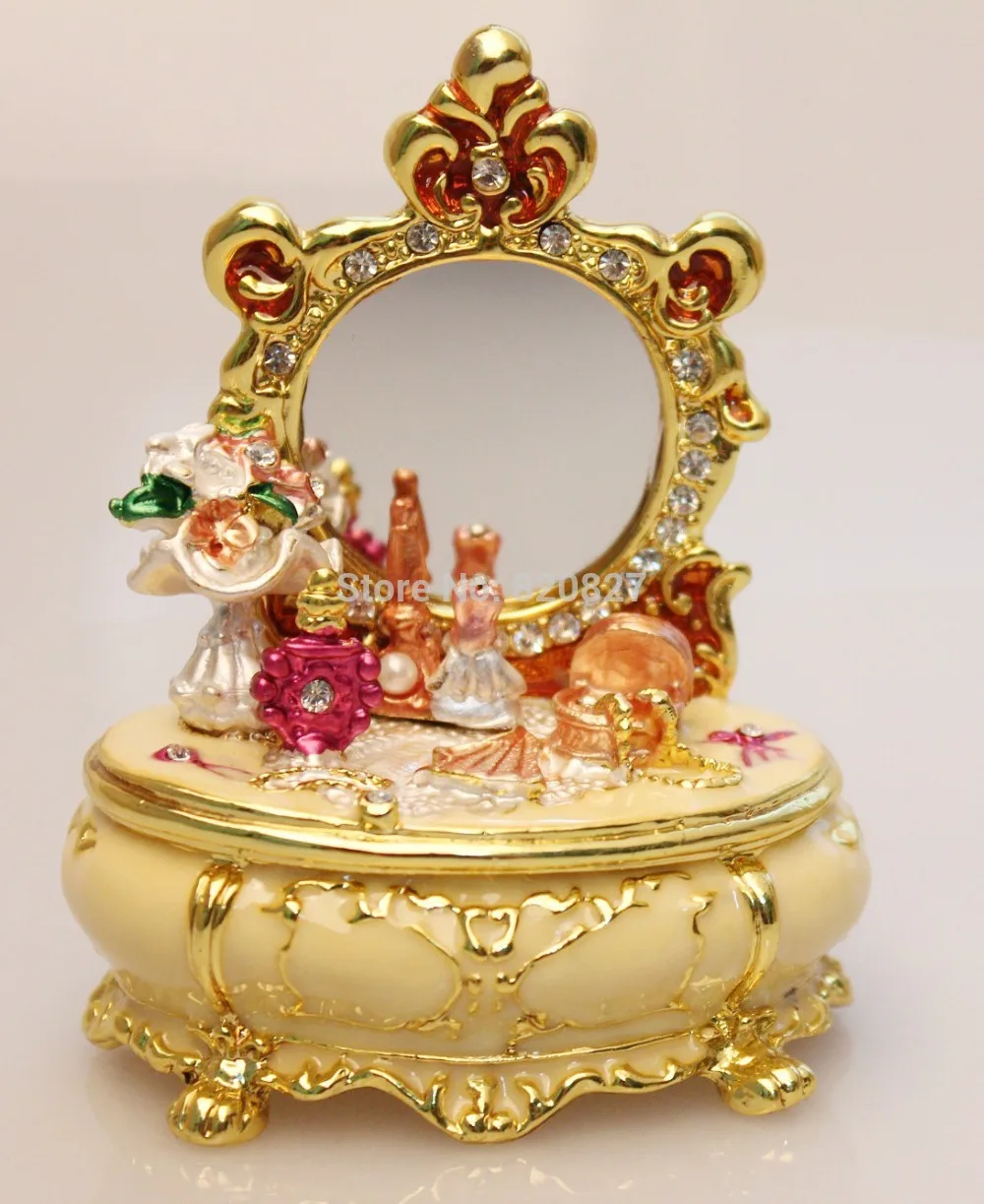Vintage Treasures Dresser Trinket Box in Dressing Table Shaped Keepsake