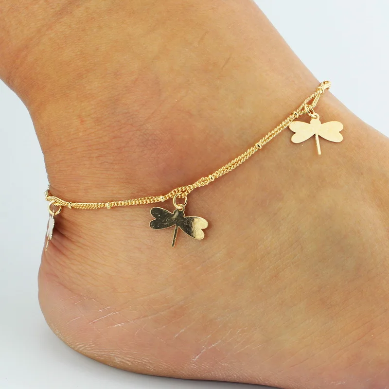 Ankle Bracelet Foot Leg Chain Hot Sexy Women Chain Link Dragonfly Ankle Anklet Bracelet Barefoot Sandal