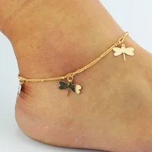 Ankle Bracelet Foot Leg Chain Hot Sexy Women Chain Link Dragonfly Ankle Anklet Bracelet Barefoot Sandal
