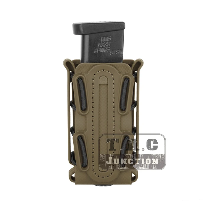 

Tactical Scorpion Soft Shell 9mm Pistol Single Stack & Double Stack .45 Caliber Magazine Pouch Carrier Tall w/ Duty Belt Loop