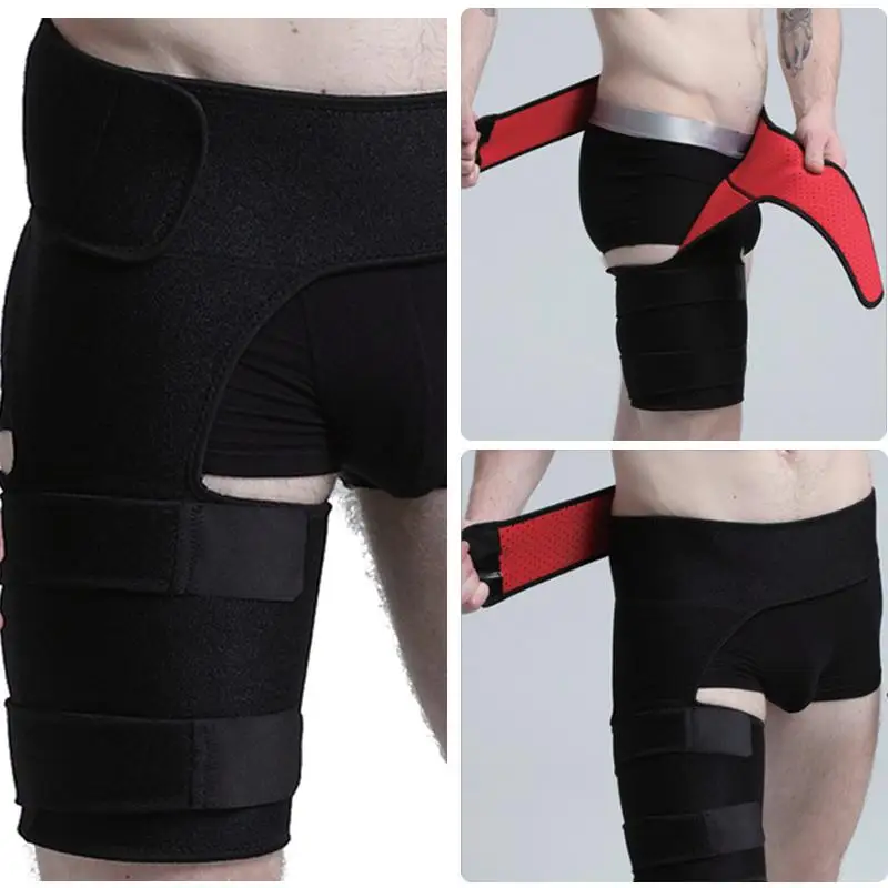 

1 Pc Elastic Hip Stabilizer Support Strap Thigh Protection Anti-muscle Straining Hip Protective Leg Brace Groin Belt