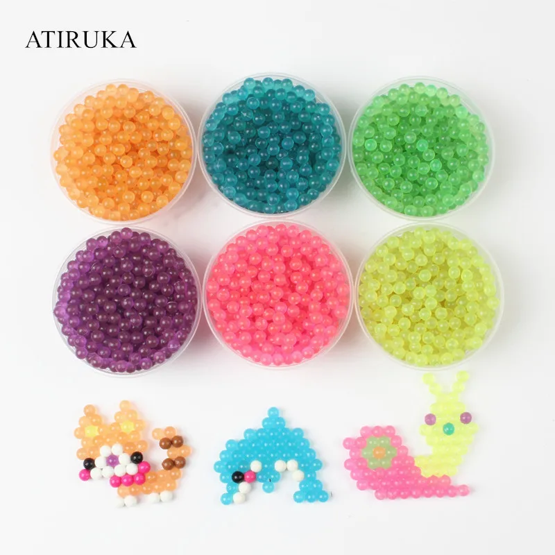 

200Pcs /Bag Transparent Water Sticky Beads Toys Puzzle 3D Beads Educational Toys Speelgoed Crystal Bead Craft Water Spray Art