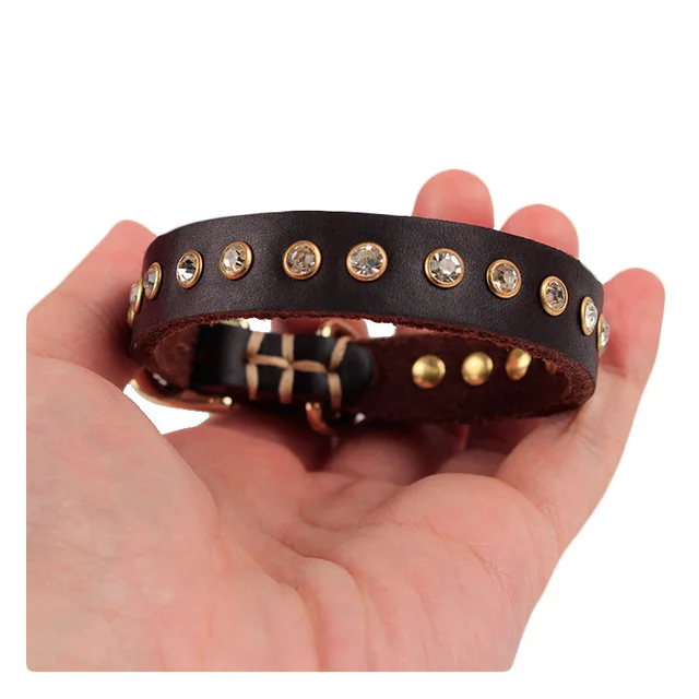 Adjustable Leather Dog Collar Boutique LittlePuppy