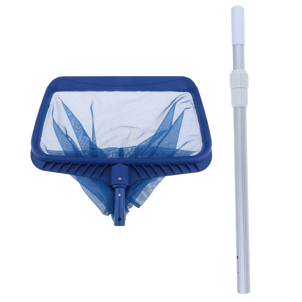 50cm Deep Nets Swimming Pool / Spa Cleaning Leaf Skimmer Net with 2 Stage Telescopic Pole 100cm