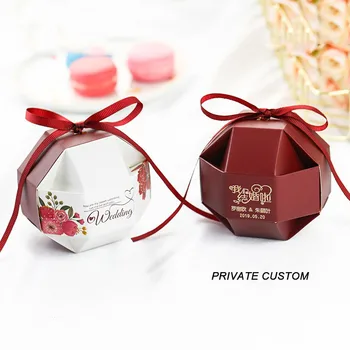 

2019 New Creative Flamingo Candy Box Chinese Style Groom Bride Wedding Favors and Gifts for Guests Souvenirs Gift Box Packaging