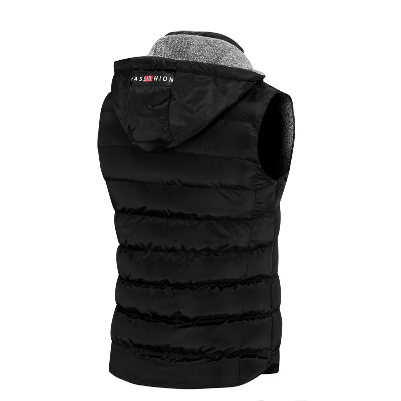 New 2018 sleeveless hoodie vest men winter Fashion warm black sleeveless jacket Slim Waistcoat for men Windbreaker coats 1806