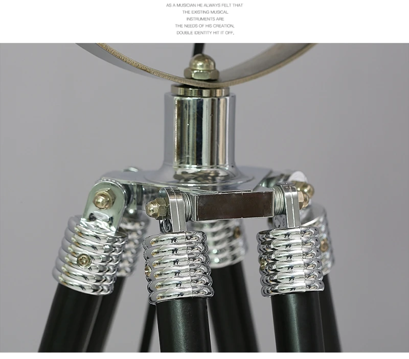Excellent BDBQBL Nordic American Creative Studio Retro Industrial Bar Floor Lights E27 Tripod Searchlight Additional Net LED Floor Lamp 5