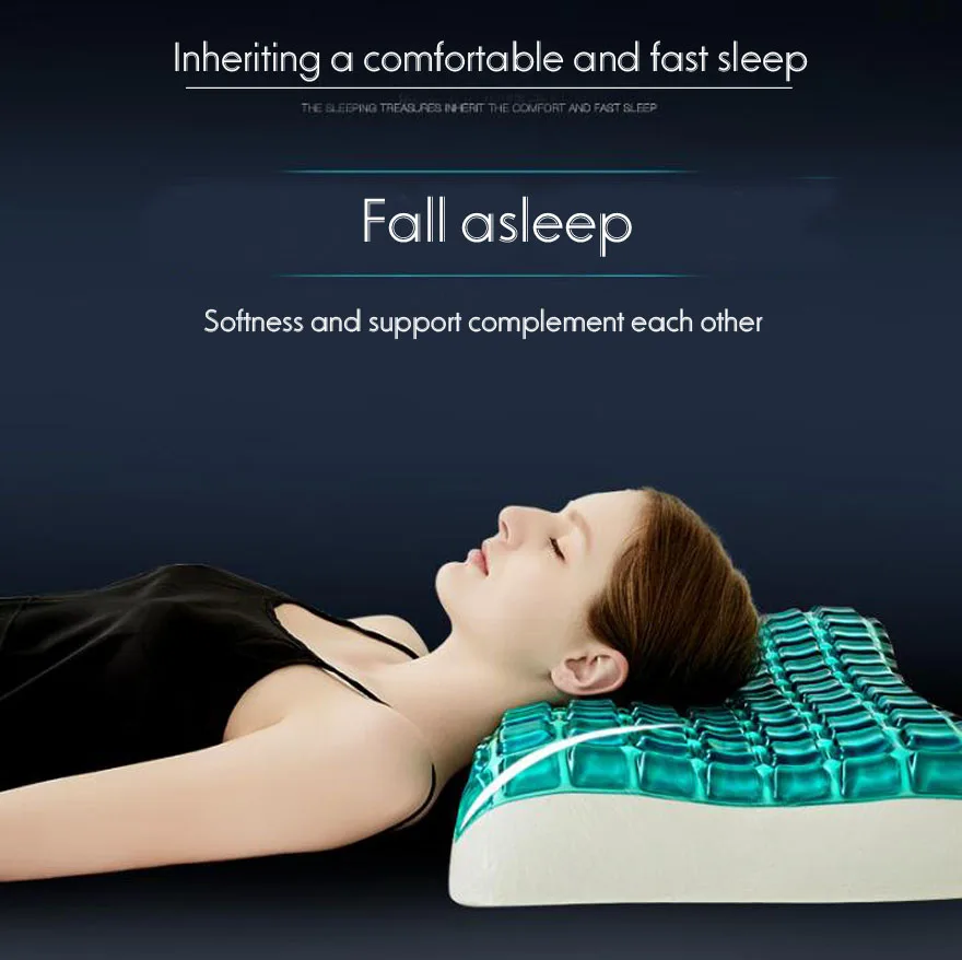 Качественная Гелевая подушка медленный отскок пены памяти подушки для сна шейки шеи подушка средней жесткости