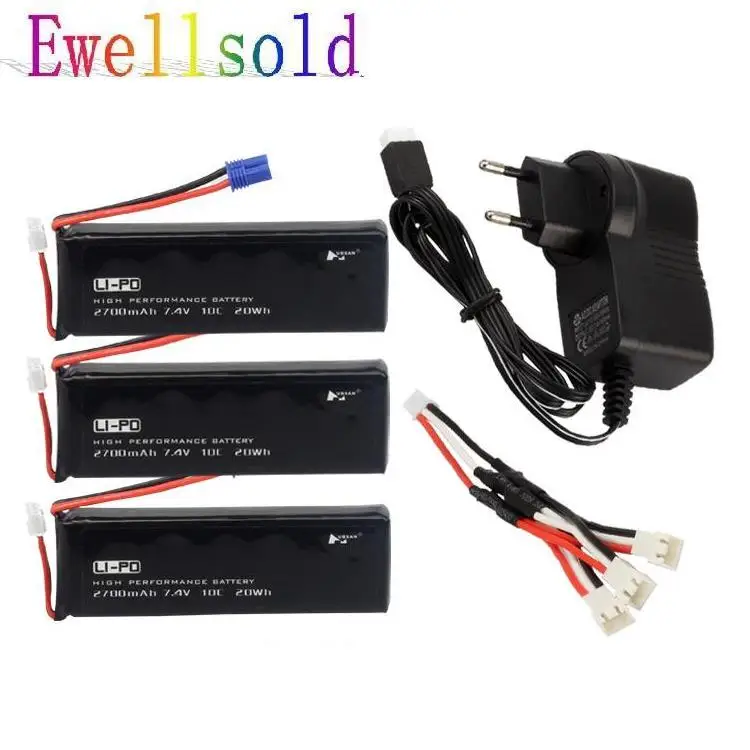 

3 в 1 Chragre line + зарядное устройство + 3 шт. батареи H501S / H501C запасные части для квадрокоптера H501S / H501C