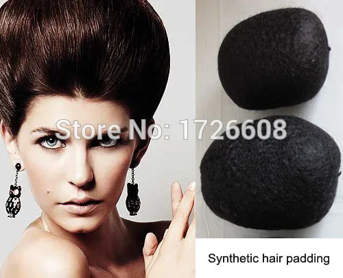 1pc Largest size round light brown hair padding women synthetic hair accessory hair stuffing fashion hairpiece updo free ship