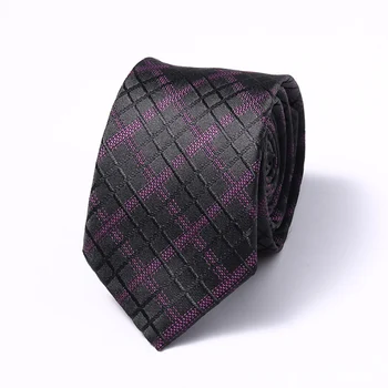 

New Men's casual slim ties Classic polyester woven party Neckties Fashion Plaid dots Man Tie for wedding Business Male tie