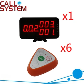 

Ycall Wireless Guest Calling System Fashion Host Display With 2Keys Call Button By CE Passed( 1 display+6 call button )