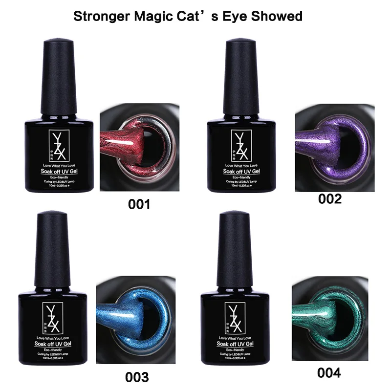 YiZhiXiu 1pcs 10ml Stronger Magic Cat Eye Gel Soak Off UV Gel Magetic Nail Polish Varnish Lacquer DIY Magnet Chameleon Enamel