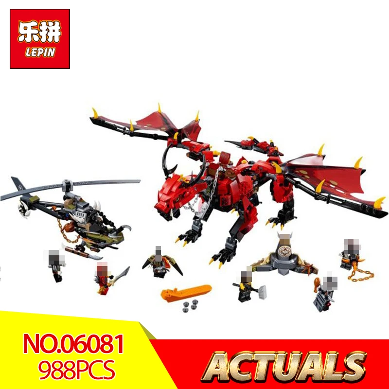 

2018 Lepin 06081 Ninjago Firstbourne Blocks Bricks Compatible Legoing 70653 Model Building Educational Boy Toys Gifts Assembled