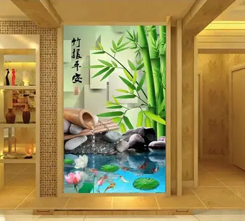 

3D wallpaper custom mural beauty non-woven Bamboo safe arrival porch background wallpaper