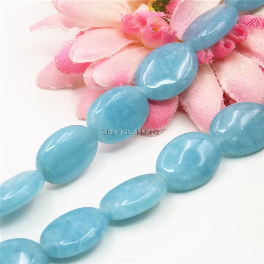 

13x18mm Accessories Oval Blue Amazonite Christmas Gifts Natural Stone DIY 15inch Women Jewelry Making Design Crafts Loose Beads