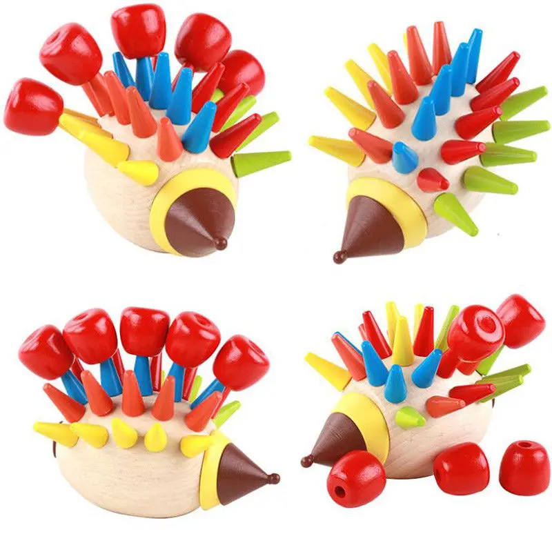 Игрушки BabyToddler деревянный тетрис головоломка укладка игра Дети деревянная